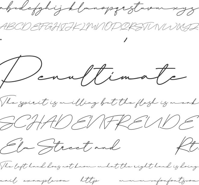 Sigaline font preview