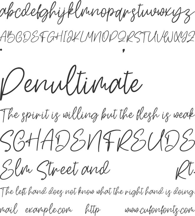 Shesty font preview