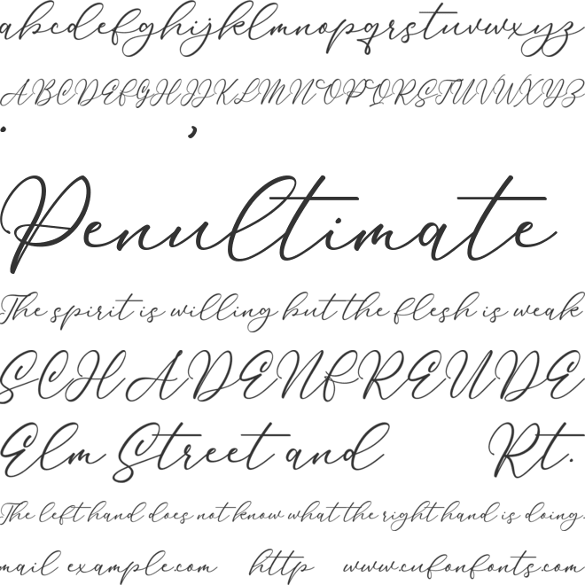 Pugiline font preview