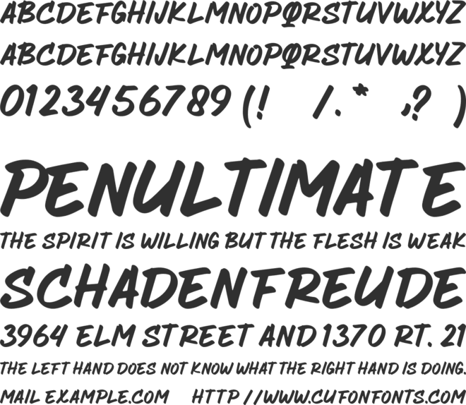 Racer Sore font preview