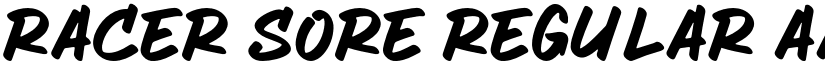 Racer Sore Regular font