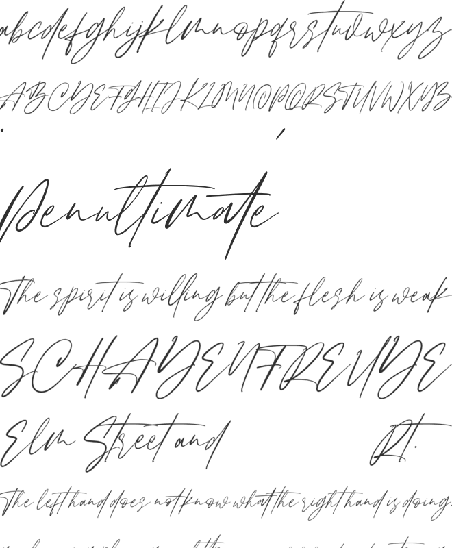 Magethin Signature font preview