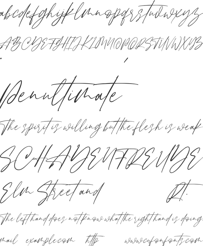 Magethin Signature font preview