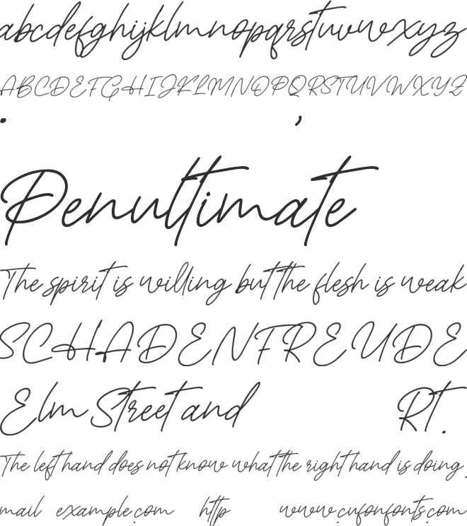 Krettany Signature font preview