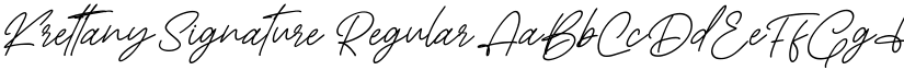 Krettany Signature Regular font