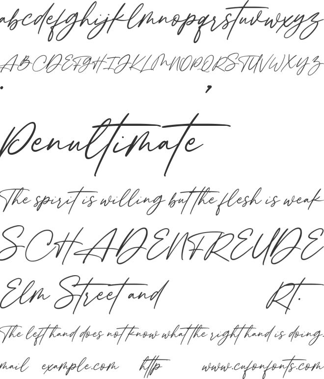 Justline font preview