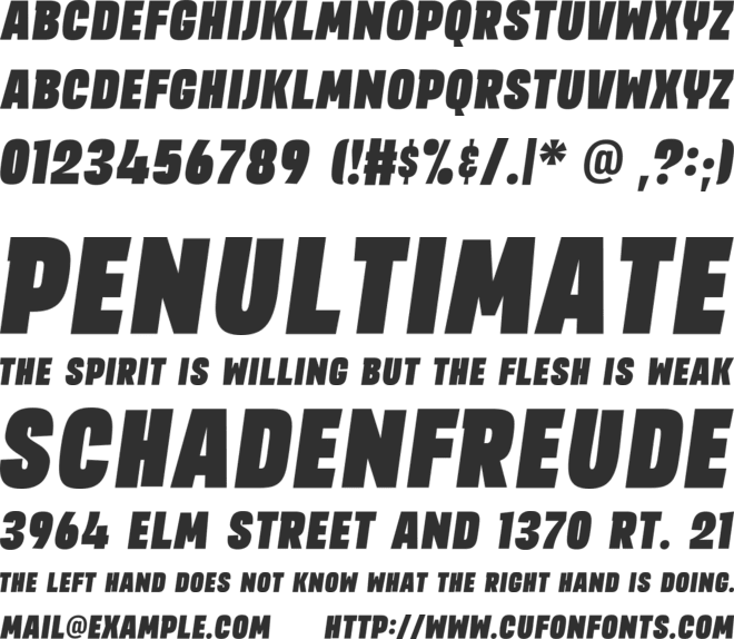 EMINOR font preview