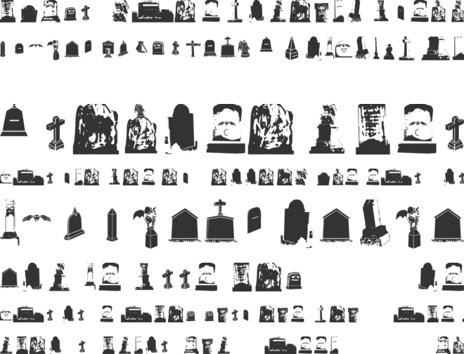 Gravestone Bats font preview