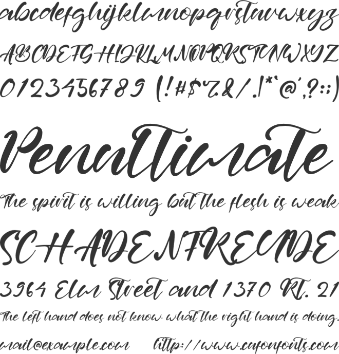 Nathan Gilbert font preview