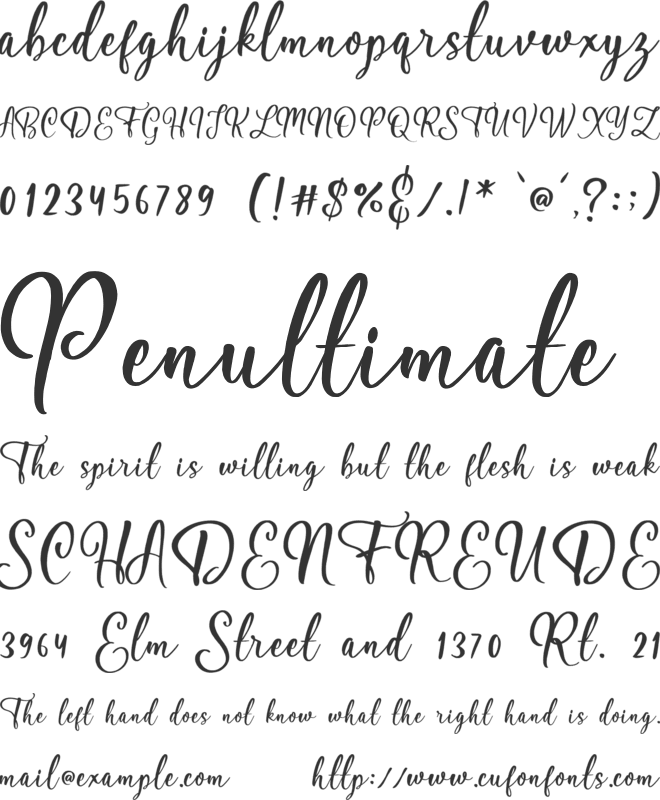 Hildegard font preview