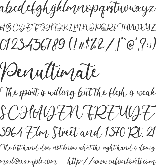 Barattiel font preview