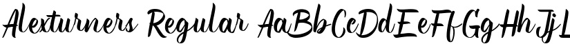 Alexturners Regular font