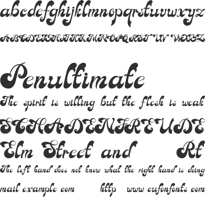 Achandria font preview