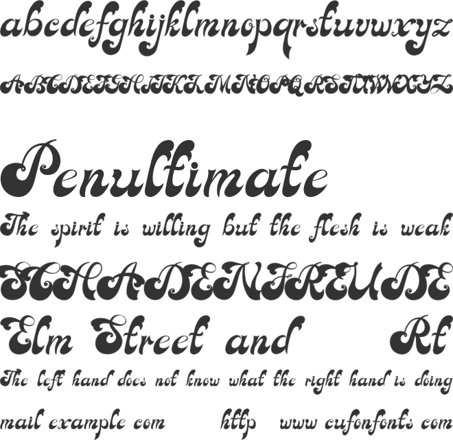 Achandria font preview