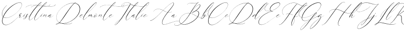 Cristtina Delmonte Italic font