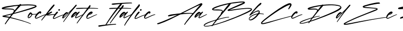 Rockidate Italic font