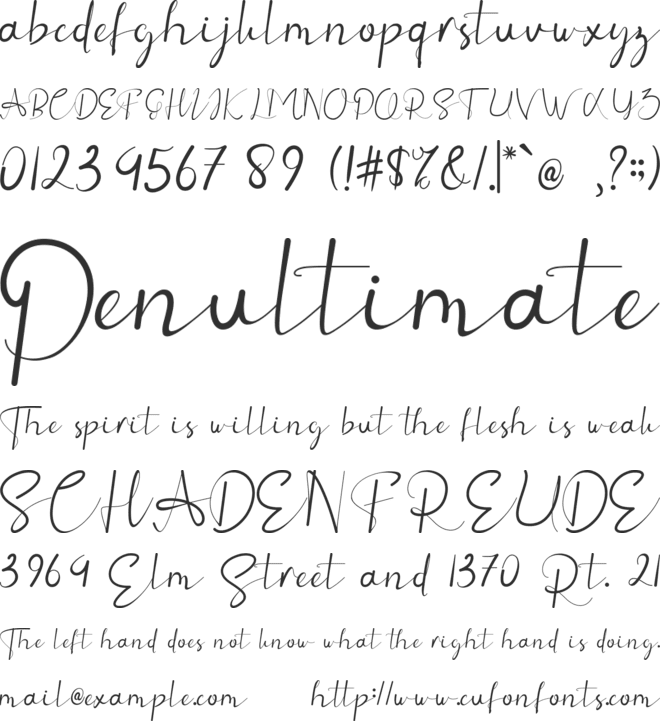 The Folk font preview