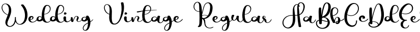 Wedding Vintage Regular font