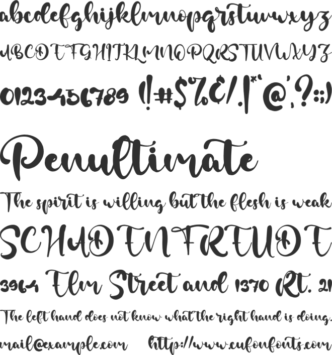 Pladwell font preview