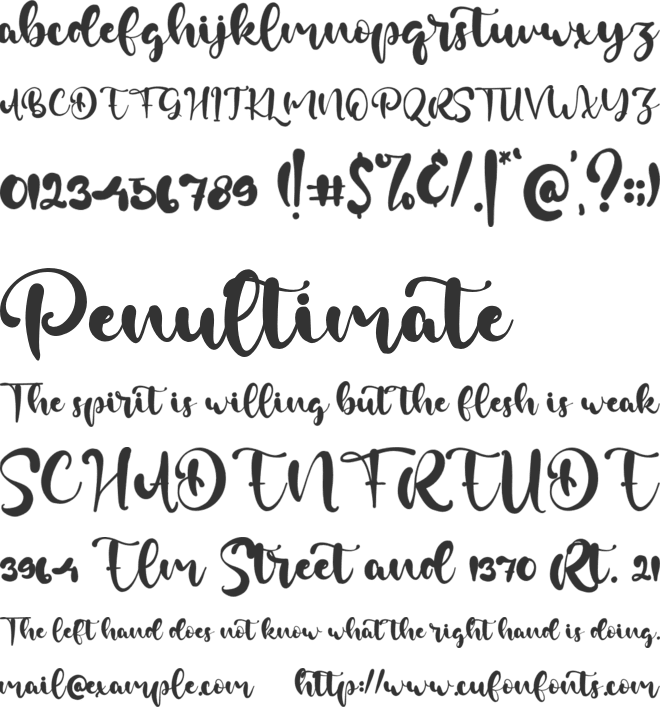 Pladwell font preview
