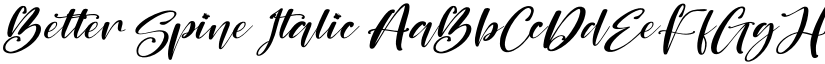 Better Spine Italic font