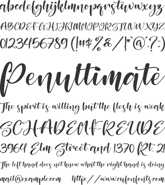 Better Spine font preview