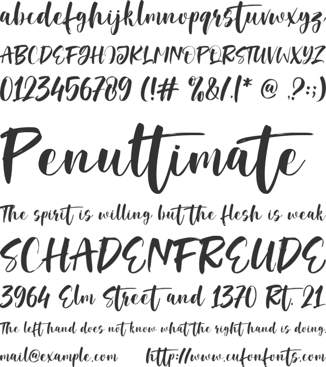 Kersa font preview