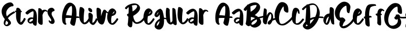 Stars Alive Regular font