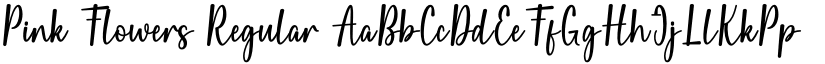 Pink Flowers Regular font