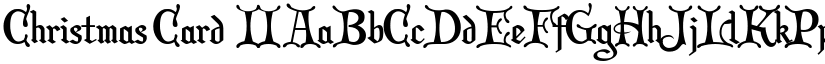Christmas Card  II font