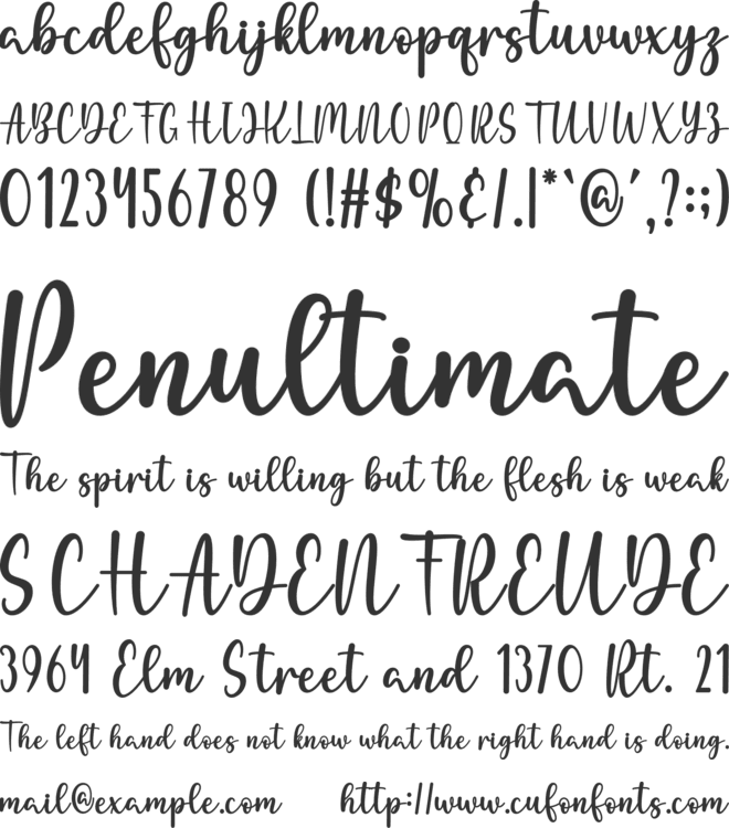 Almeyda font preview