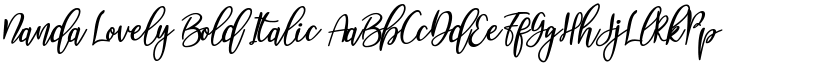 Nanda Lovely Bold Italic font