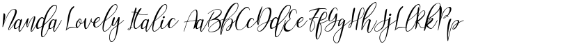 Nanda Lovely Italic font
