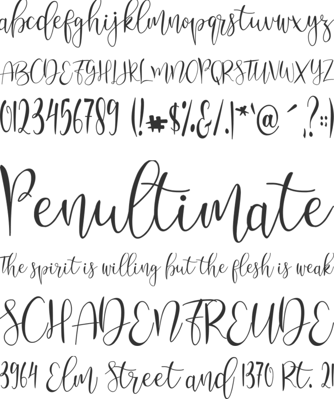 Nanda Lovely font preview