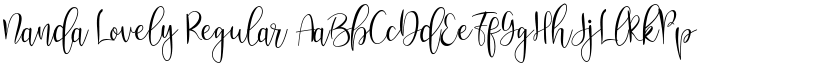 Nanda Lovely Regular font
