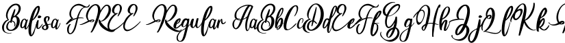 Balisa FREE Regular font
