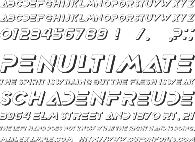 Spy font preview