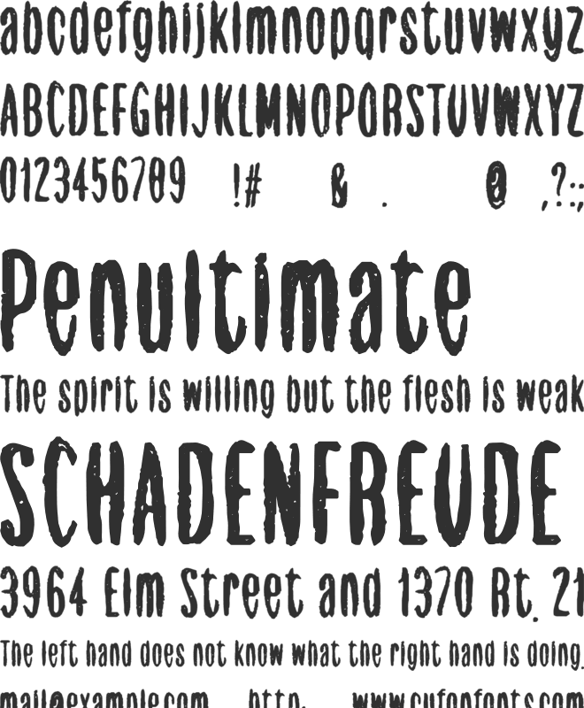 Dreaming Forest font preview