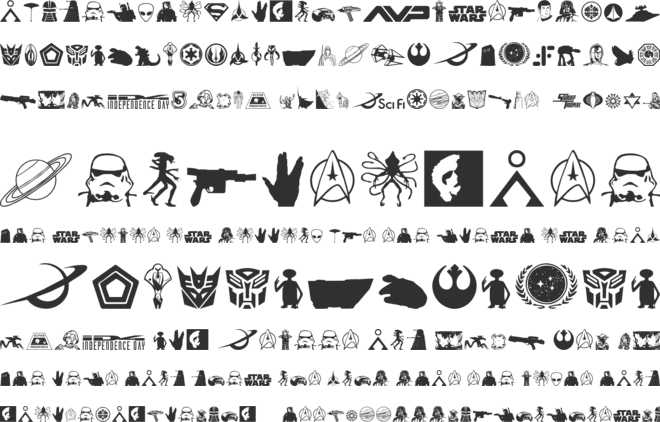 World of SciFi font preview