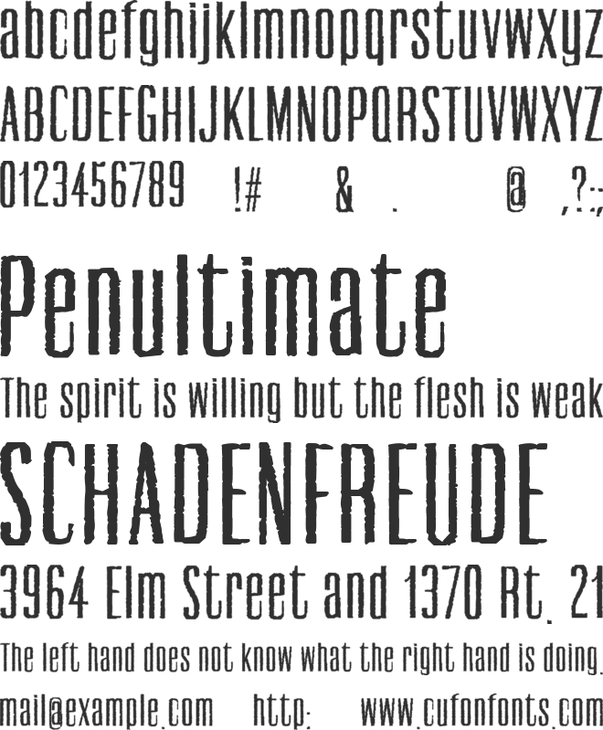 Bamboo Letters font preview