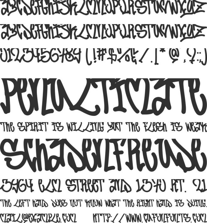 Jumping Squid font preview