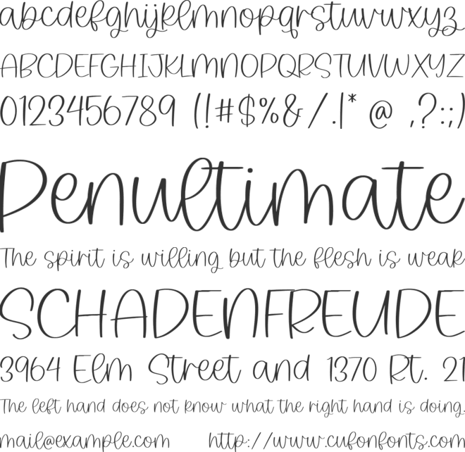 sweetsofia font preview