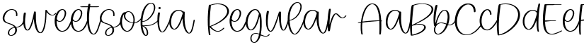 sweetsofia Regular font