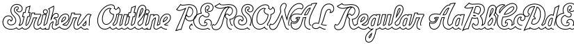 Strikers Outline PERSONAL Regular font