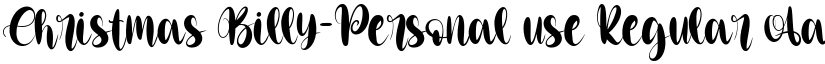 Christmas Billy-Personal use Regular font