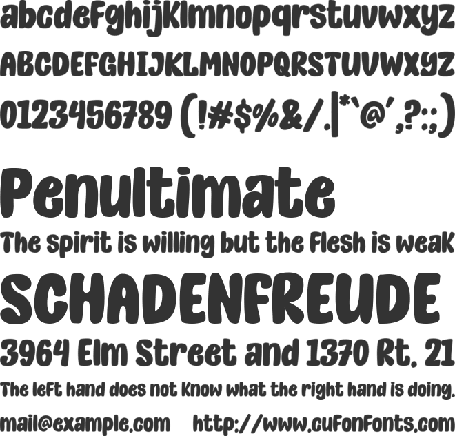 Budal Dolan font preview