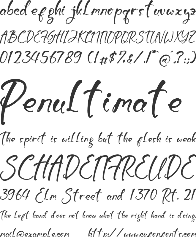 Burtons Ghoster font preview