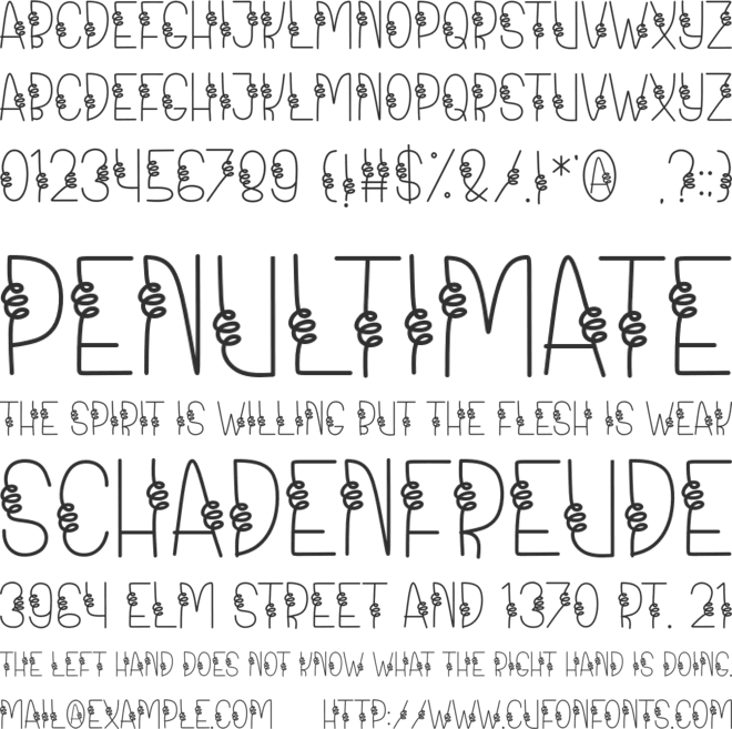 Frosty font preview