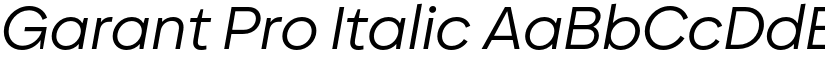 Garant Pro Italic font
