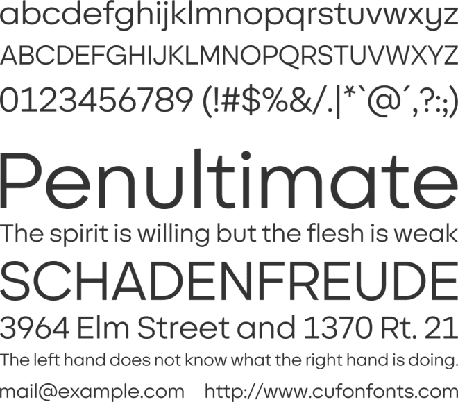 Garant Pro font preview